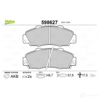 Тормозные колодки дисковые, комплект VALEO 3276425986275 N0YCGD Y 598627 233082 - Изображение 2