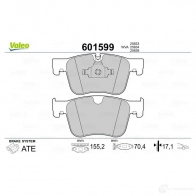 Тормозные колодки дисковые, комплект VALEO 601599 PQN YMQ1 1437877323 - Изображение 2