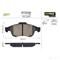 Тормозные колодки дисковые, комплект VALEO 245371 24 538 WL5ZBQ 872538 - Изображение 2