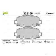 Тормозные колодки дисковые, комплект VALEO 302166 T71IA Q 1205904026 3276423021664 - Изображение 2
