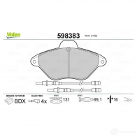 Тормозные колодки дисковые, комплект VALEO 598383 M8UFP 216 32 232862 - Изображение 2