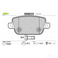 Тормозные колодки дисковые, комплект VALEO 233346 U 5K2Q 598935 3276425989351 - Изображение 7
