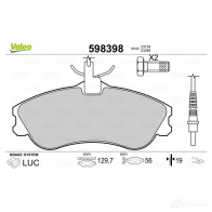 Тормозные колодки дисковые, комплект VALEO 23 124 598398 232872 K8K771 - Изображение 2