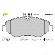 Тормозные колодки дисковые, комплект VALEO 301882 223703 RVYM42 X 3276423018824 - Изображение 6