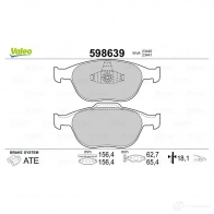 Тормозные колодки дисковые, комплект VALEO NVSBHNI 233093 598639 2344 0 - Изображение 2