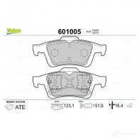 Тормозные колодки дисковые, комплект VALEO 601005 3276426010054 P8QA 2 233500 - Изображение 2