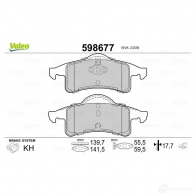 Тормозные колодки дисковые, комплект VALEO 598677 JGUN 5 3276425986770 233129 - Изображение 2