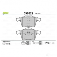 Тормозные колодки дисковые, комплект VALEO 598829 3276425988293 233250 3VJ AV4T - Изображение 2