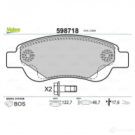 Тормозные колодки дисковые, комплект VALEO ISTSI GH 3276425987180 233159 598718 - Изображение 2