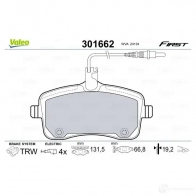 Тормозные колодки дисковые, комплект VALEO 301662 3XH5J 1F 3276423016622 223613 - Изображение 5