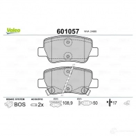 Тормозные колодки дисковые, комплект VALEO 601057 3276426010573 1206090024 2Q 8ZWS0 - Изображение 2