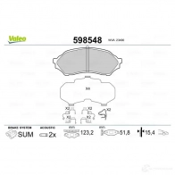 Тормозные колодки дисковые, комплект VALEO 233016 598548 3276425985483 XB1 II - Изображение 2