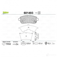 Тормозные колодки дисковые, комплект VALEO 601493 3276426014939 XHWS8 M 233681 - Изображение 2