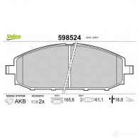 Тормозные колодки дисковые, комплект VALEO E8M7K 232994 598524 2 3611 - Изображение 2
