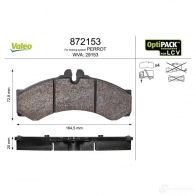 Тормозные колодки дисковые, комплект VALEO 872153 245341 291 53 PNZW4 - Изображение 3