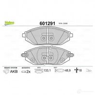 Тормозные колодки дисковые, комплект VALEO 601291 3276426012911 F 77VVB2 233598 - Изображение 2
