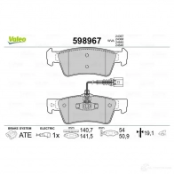 Тормозные колодки дисковые, комплект VALEO 233361 QH 07NI 598967 3276425989672 - Изображение 2