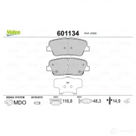 Тормозные колодки дисковые, комплект VALEO 233570 9NJ601 C 3276426011341 601134 - Изображение 2