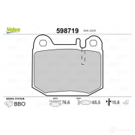 Тормозные колодки дисковые, комплект VALEO 3276425987197 598719 233160 MBRT7 DU - Изображение 2
