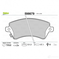 Тормозные колодки дисковые, комплект VALEO 598679 5IE 9N8 233131 3276425986794 - Изображение 2