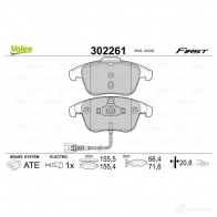 Тормозные колодки дисковые, комплект VALEO 1437878308 302261 35M 9G - Изображение 2