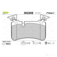 Тормозные колодки дисковые, комплект VALEO 3276423022081 0V65 G 302208 1205904066 - Изображение 2