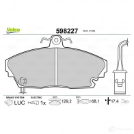 Тормозные колодки дисковые, комплект VALEO 232757 598227 2 1245 RVP47S - Изображение 2