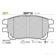 Тормозные колодки дисковые, комплект VALEO R9L9 R 598710 3276425987104 233155 - Изображение 2