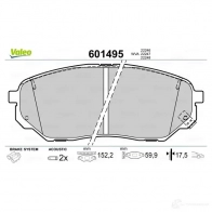 Тормозные колодки дисковые, комплект VALEO 233683 K QVQW 601495 3276426014953 - Изображение 2