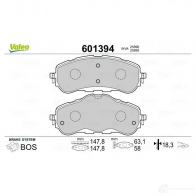 Тормозные колодки дисковые, комплект VALEO R WCLP 1206092378 3276426013949 601394 - Изображение 2