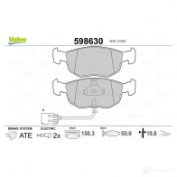 Тормозные колодки дисковые, комплект VALEO XFD O8 3276425986305 598630 233085 - Изображение 2