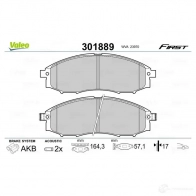 Тормозные колодки дисковые, комплект VALEO 301889 223707 3276423018893 6JSDGZ 1 - Изображение 2
