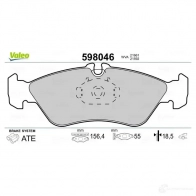 Тормозные колодки дисковые, комплект VALEO SOT76M 598046 232605 216 61 - Изображение 2