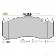 Тормозные колодки дисковые, комплект VALEO 3276426015479 Z V4ISRJ 601547 1206093500 - Изображение 2