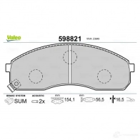 Тормозные колодки дисковые, комплект VALEO V0B1DVL 233242 598821 2 3649 - Изображение 2