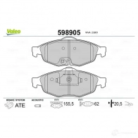 Тормозные колодки дисковые, комплект VALEO 3276425989054 233321 2 S2GE 598905 - Изображение 2