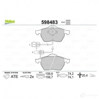 Тормозные колодки дисковые, комплект VALEO 2184 8 232956 598483 NR3NKX - Изображение 2
