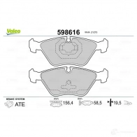Тормозные колодки дисковые, комплект VALEO 2A BSLG 598616 3276425986169 233071 - Изображение 2