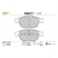 Тормозные колодки дисковые, комплект VALEO SXAUIG1 232944 598471 2 3659 - Изображение 2