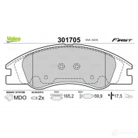 Тормозные колодки дисковые, комплект VALEO 223630 3276423017056 301705 T SVUWR - Изображение 2