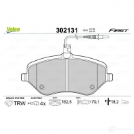 Тормозные колодки дисковые, комплект VALEO 302131 8OQOI IE 1205903530 3276423021312 - Изображение 2
