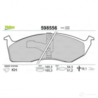 Тормозные колодки дисковые, комплект VALEO LNCR0 598556 2 3043 233021 - Изображение 2