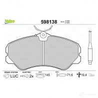 Тормозные колодки дисковые, комплект VALEO 212 06 598138 232692 TUOALW - Изображение 2