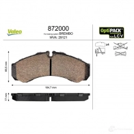 Тормозные колодки дисковые, комплект VALEO FD8JQ 245324 872000 291 21 - Изображение 2