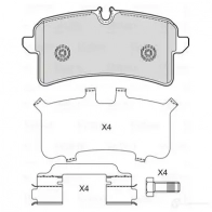 Тормозные колодки дисковые, комплект VALEO 6 33B6 601753 1437877220