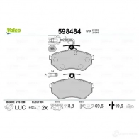 Тормозные колодки дисковые, комплект VALEO 2136 6 232957 CNDDE 598484 - Изображение 2