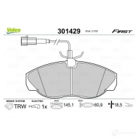 Тормозные колодки дисковые, комплект VALEO 3276423014291 223517 301429 G3H4 97E - Изображение 2