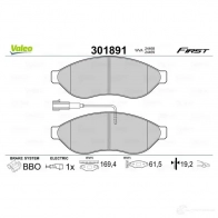 Тормозные колодки дисковые, комплект VALEO 223709 DJA V3 301891 3276423018916 - Изображение 7