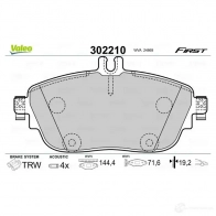 Тормозные колодки дисковые, комплект VALEO 302210 3276423022104 1205904082 H OJCB - Изображение 2