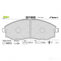 Тормозные колодки дисковые, комплект VALEO 301908 223716 OS Z9I9 3276423019081 - Изображение 2